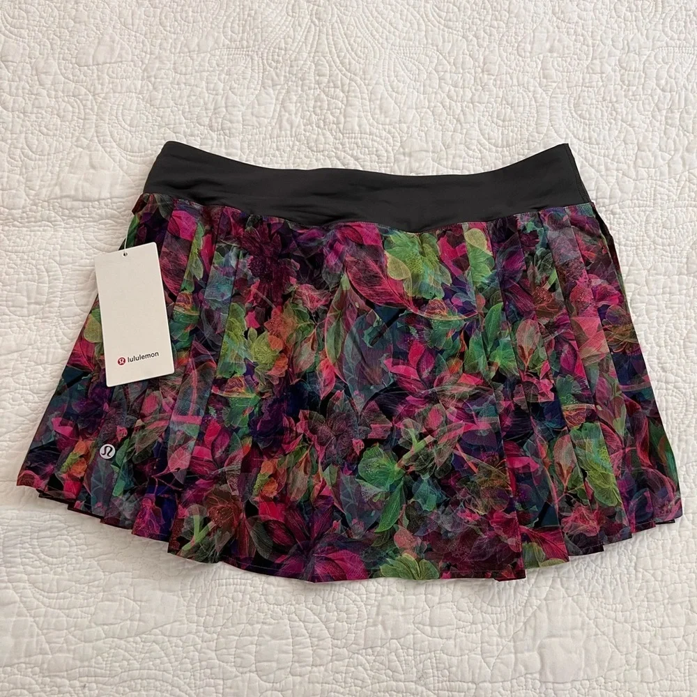 LULULEMON SIDE PLEAT HIGH RISE TENNIS SKIRT/SKORT SIZE 12 MULTICOLOR NWT - Picture 5 of 10
